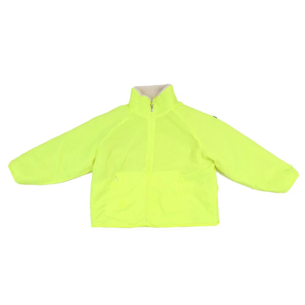 Calvin Klein Women Reversible Sherpa Jacket Chalk Safe Size XXL 2XL New